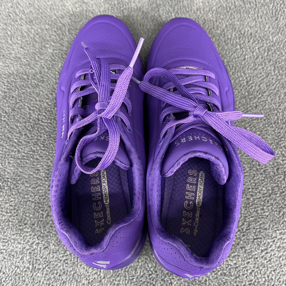 Skechers Uno Night Shades Womens 8 Purple Sneakers Air Cooled Memory Foam 73667 - Picture 6 of 13